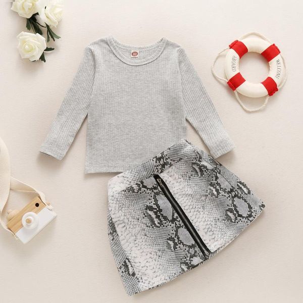 clothing sets 2pcs baby girls fall clothes long sleeve crew neck knit + snakeskin print skirt outfits set, White
clothing sets 2pcs baby girls fall clothes long sleeve crew neck knit + snakeskin print skirt outfits set, White