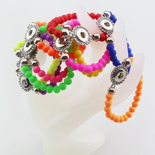 charm bracelets 1pc 15cm children 6mm acrylic beads handmade elastic 12mm metal snap button jewelry for kids 10color, Golden;silver
charm bracelets 1pc 15cm children 6mm acrylic beads handmade elastic 12mm metal snap button jewelry for kids 10color, Golden;silver