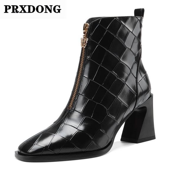 boots brand women ankle 2021 autumn winter fashion genuine leather short chunky high heels platform dress party shoes, Black
boots brand women ankle 2021 autumn winter fashion genuine leather short chunky high heels platform dress party shoes, Black