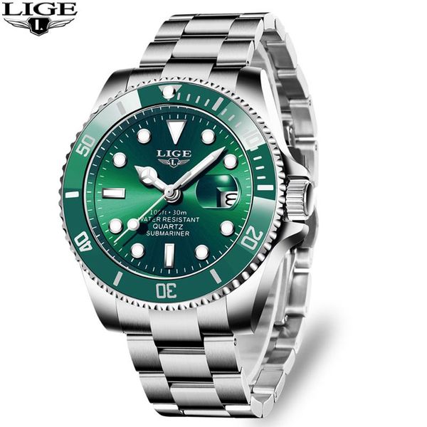wristwatches quartz watch men lige 2021 green waterproof watches mens sports date relogio masculino+box, Slivery;brown
wristwatches quartz watch men lige 2021 green waterproof watches mens sports date relogio masculino+box, Slivery;brown