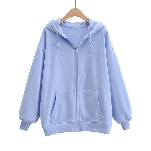 women's jackets women hoodies 2021 spring autumn zip-up oversize hooded solid student sweatshirts knitted casual outerwear purple hoodi, Black;brown
women's jackets women hoodies 2021 spring autumn zip-up oversize hooded solid student sweatshirts knitted casual outerwear purple hoodi, Black;brown