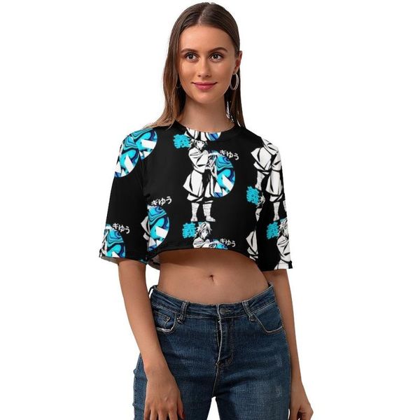 women's t-shirt giyuu crop tshirt short sleeve lady t shirt casual trendy o neck printed polyester tee, White
women's t-shirt giyuu crop tshirt short sleeve lady t shirt casual trendy o neck printed polyester tee, White