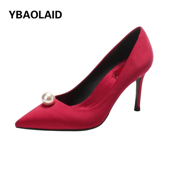 dress shoes french pearl high heels spring and autumn shallow mouth pointed toe all-match stiletto single red wedding, Black
dress shoes french pearl high heels spring and autumn shallow mouth pointed toe all-match stiletto single red wedding, Black