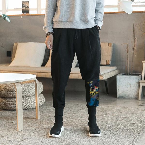 casual harem pants men jogger loose trousers male harajuku style cotton linen 2021 sweatpants large size m-5xl men's, Black 
casual harem pants men jogger loose trousers male harajuku style cotton linen 2021 sweatpants large size m-5xl men's, Black