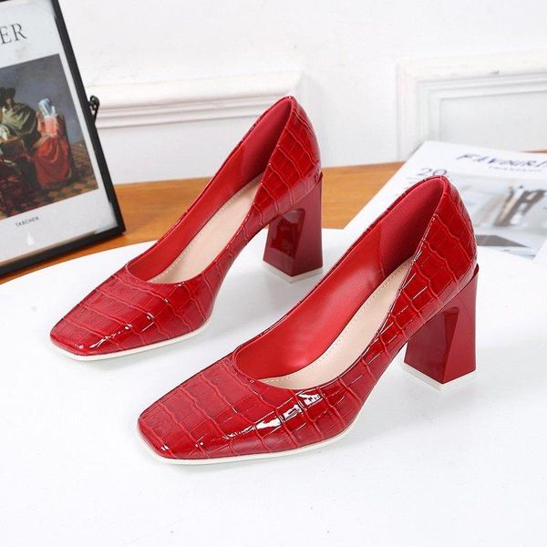 dress shoes pumps fashion colorful square heels toe mature elegant women's v391, Black
dress shoes pumps fashion colorful square heels toe mature elegant women's v391, Black