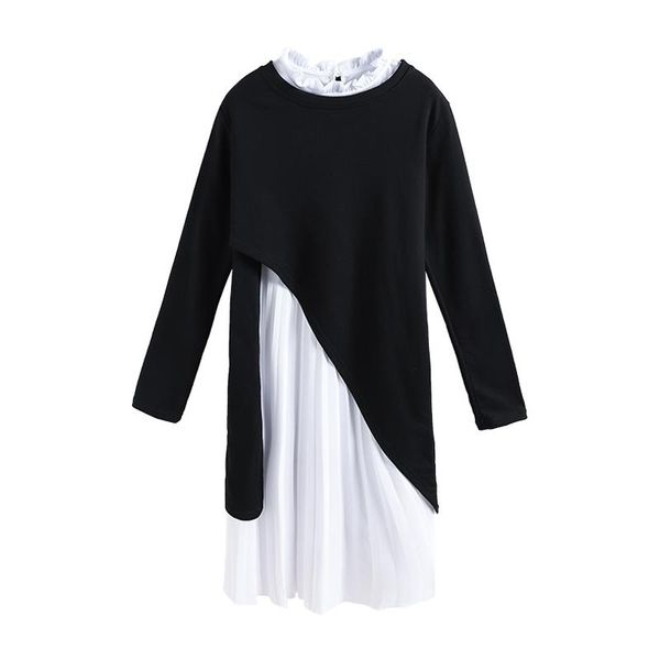 casual dresses perhaps u black white pullover o neck long sleeve pleated loose midi autumn dress two pieces korean sweatshirts d1412, Black;gray
casual dresses perhaps u black white pullover o neck long sleeve pleated loose midi autumn dress two pieces korean sweatshirts d1412, Black;gray