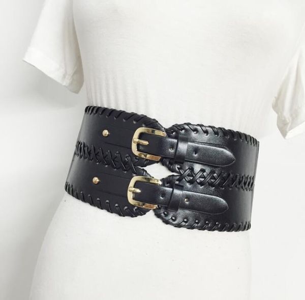 belts women's runway fashion pu leather elastic cummerbunds female dress corsets waistband decoration wide belt r3117, Black;brown
belts women's runway fashion pu leather elastic cummerbunds female dress corsets waistband decoration wide belt r3117, Black;brown