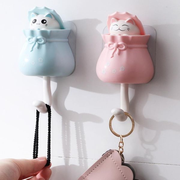 hooks & rails 1/2pcs household cartoon cat decorative key holder wall mounted adhesive coat hanger hat rack sundries organizer accessori
hooks & rails 1/2pcs household cartoon cat decorative key holder wall mounted adhesive coat hanger hat rack sundries organizer accessori