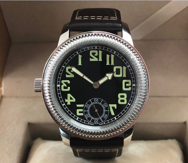 44mm geervo black dial asian 6497 17 jewels hand wind movement men's watch luminous mechanical watches gr286-g8, Slivery;brown
44mm geervo black dial asian 6497 17 jewels hand wind movement men's watch luminous mechanical watches gr286-g8, Slivery;brown