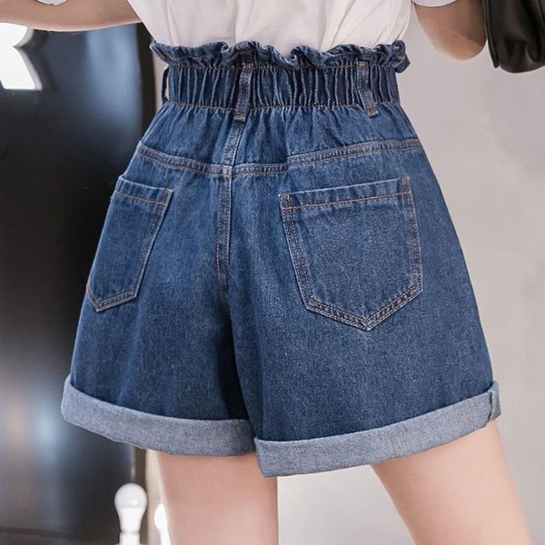 women's jeans elastic high waist denim shorts fashion female plus size blue crimping loose bc140
women's jeans elastic high waist denim shorts fashion female plus size blue crimping loose bc140