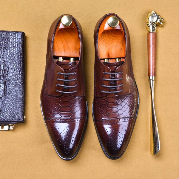 luxury fashion men oxford shoes snake pattern brogue wingtip lace up wedding office party dress genuine leather shoes men a80, Black
luxury fashion men oxford shoes snake pattern brogue wingtip lace up wedding office party dress genuine leather shoes men a80, Black