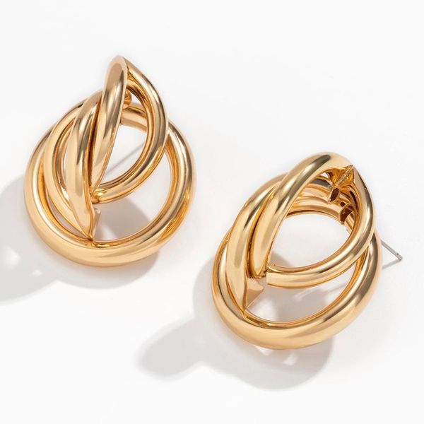 hoop & huggie classic stainless steel ear buckle for women trendy gold color small large circle earrings punk hip hop jewelry accessories, Golden;silver
hoop & huggie classic stainless steel ear buckle for women trendy gold color small large circle earrings punk hip hop jewelry accessories, Golden;silver