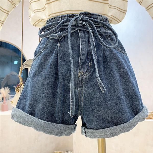 women's jeans niche design clothing 2021 autumn loose high waist bandage wide leg pants denim shorts, Blue
women's jeans niche design clothing 2021 autumn loose high waist bandage wide leg pants denim shorts, Blue