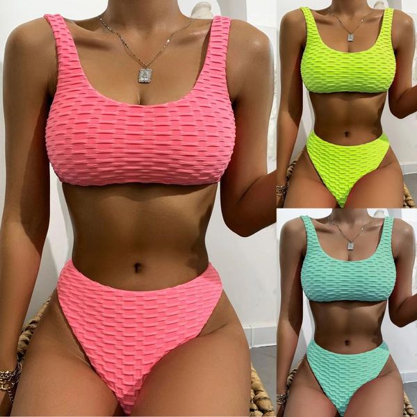 women's swimwear high waist bubble bikinis 2021 mujer women push-up padded bra bandage bikini set swimsuit bathing, White;black
women's swimwear high waist bubble bikinis 2021 mujer women push-up padded bra bandage bikini set swimsuit bathing, White;black