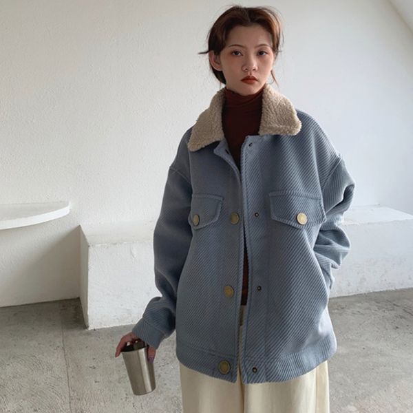 2021 new spring autumn lambswool turn-down collar women denim jacket single-breasted short jackets female simple casual coat outwear tne5, Black;brown
2021 new spring autumn lambswool turn-down collar women denim jacket single-breasted short jackets female simple casual coat outwear tne5, Black;brown