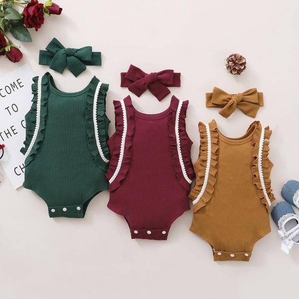 clothing sets toddler kids baby girl ribbed ruffles sleeveless romper bodysuit headband outfits clothes ropa niña meisjes kleding, White
clothing sets toddler kids baby girl ribbed ruffles sleeveless romper bodysuit headband outfits clothes ropa niña meisjes kleding, White