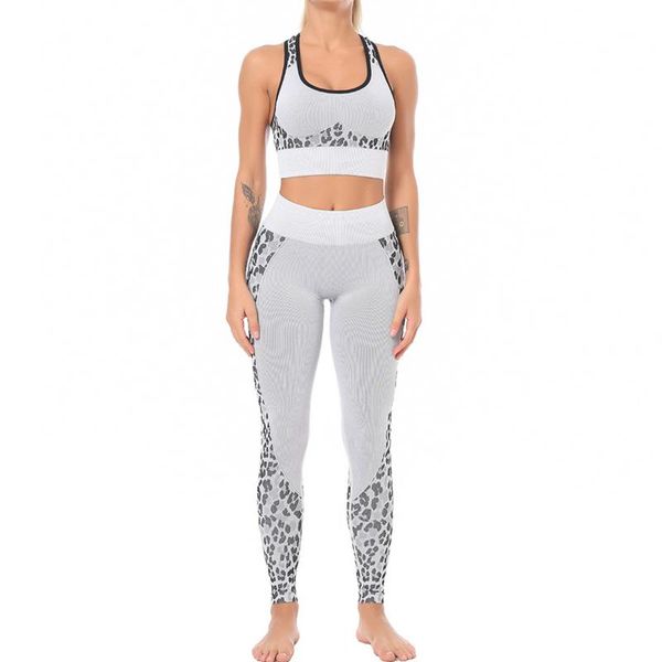 seamless knitted leopard pattern bra set moisture wicking yoga set pants running sports underwear women's gym clothes, White;red
seamless knitted leopard pattern bra set moisture wicking yoga set pants running sports underwear women's gym clothes, White;red
