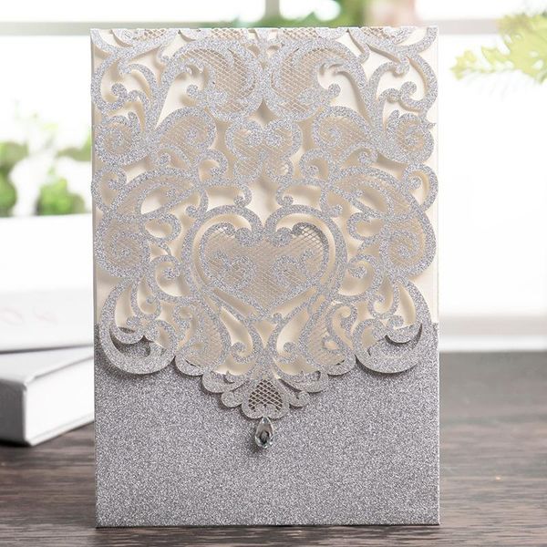 greeting cards wishmade silver glitter laser cut wedding invitations with rhinestone lace hollow invites for party supplies,personalized
greeting cards wishmade silver glitter laser cut wedding invitations with rhinestone lace hollow invites for party supplies,personalized