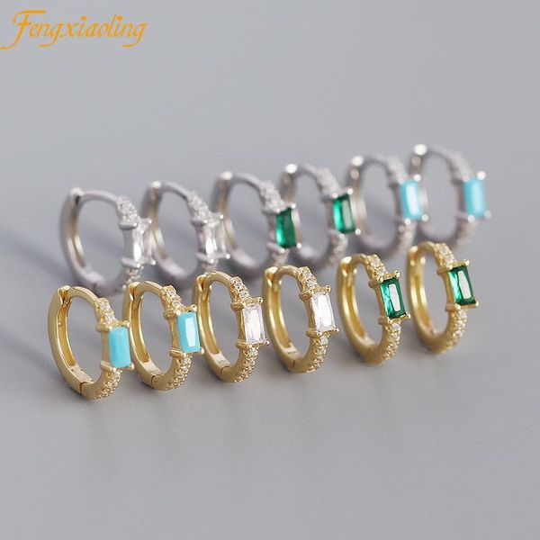 hoop & huggie real 100% 925 sterling silver rectangular zircon circle earrings for women ins shiny cz gold fine jewelry gifts 2021, Golden;silver
hoop & huggie real 100% 925 sterling silver rectangular zircon circle earrings for women ins shiny cz gold fine jewelry gifts 2021, Golden;silver