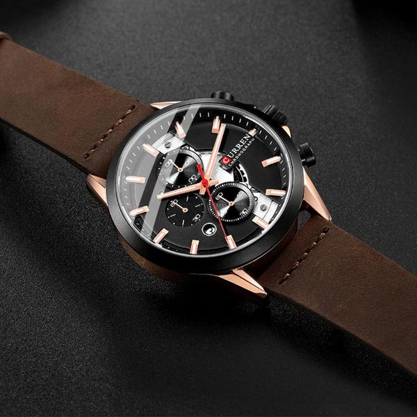wristwatches curren male watches luxury quartz leather for men casual chronograph luminous hands clock, Slivery;brown
wristwatches curren male watches luxury quartz leather for men casual chronograph luminous hands clock, Slivery;brown