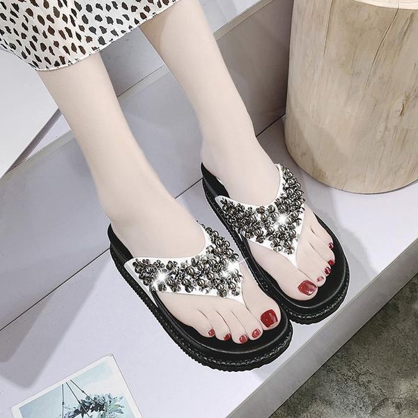slippers women's outer wear fashion all-match flip-flops 2021 new beach shoes net red thick-soled beaded sandals and slippers, Black
slippers women's outer wear fashion all-match flip-flops 2021 new beach shoes net red thick-soled beaded sandals and slippers, Black