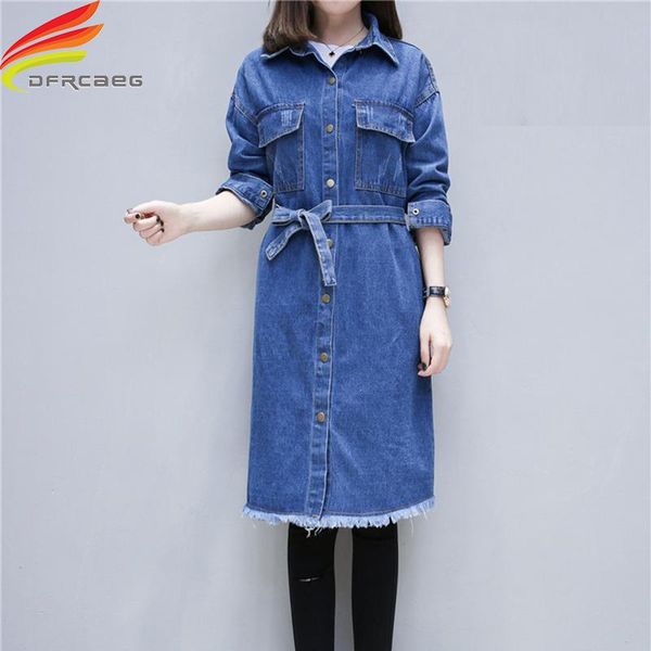 women's jackets women long denim jacket with belt autumn winter 2021 streetwear solid woman wind jean single breasted coats, Black;brown
women's jackets women long denim jacket with belt autumn winter 2021 streetwear solid woman wind jean single breasted coats, Black;brown