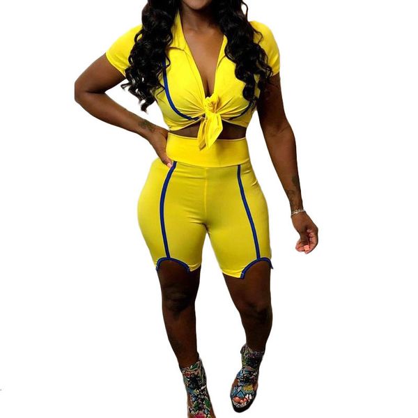 with cleavage in v outfits women's fashion two pieces piece line drawstring harvest skintight biker shorts leisure suit p1ec, Gray 
with cleavage in v outfits women's fashion two pieces piece line drawstring harvest skintight biker shorts leisure suit p1ec, Gray