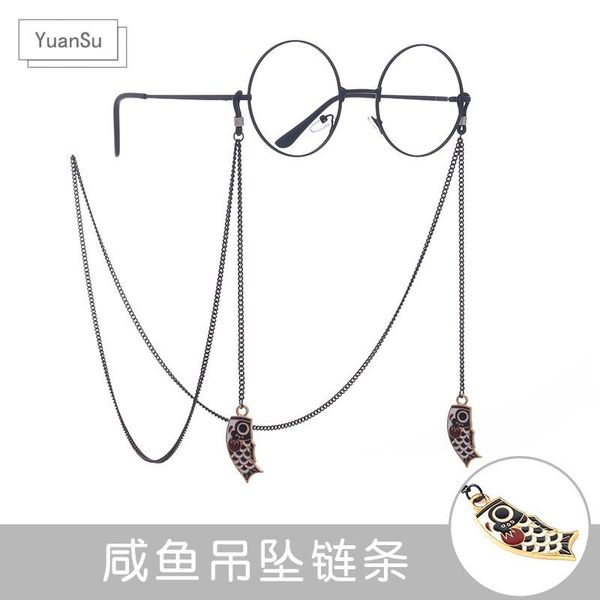 other fashion accessories roaming black salted fish pendant chain ins style original personality, Silver
other fashion accessories roaming black salted fish pendant chain ins style original personality, Silver