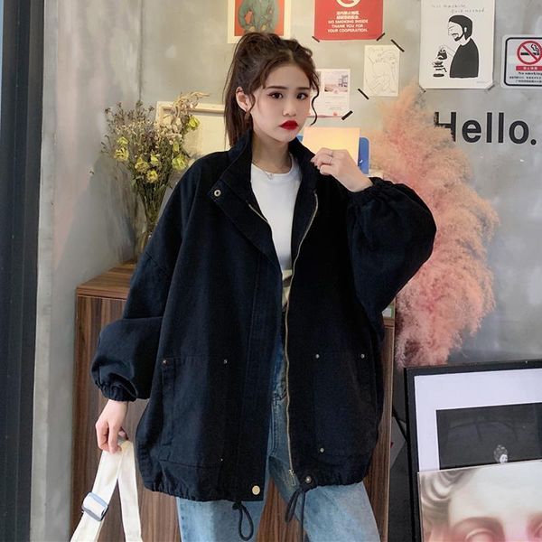 women's jackets cargo coat women loose jacket casual lantern sleeve ladies korean style oversize clothes stand, Black;brown
women's jackets cargo coat women loose jacket casual lantern sleeve ladies korean style oversize clothes stand, Black;brown
