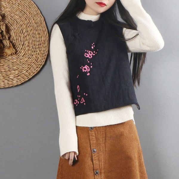 2021 winter ethnic style vest casual plate buttons mandarin collar vest coat cotton embroider waistcoat sleeveless outwear 11721, Red
2021 winter ethnic style vest casual plate buttons mandarin collar vest coat cotton embroider waistcoat sleeveless outwear 11721, Red