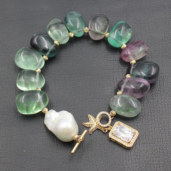 beaded, strands guaiguai jewelry natural baroque pearl green fluorite bracelet cz pave gold plated starfish square crystal for women, Black
beaded, strands guaiguai jewelry natural baroque pearl green fluorite bracelet cz pave gold plated starfish square crystal for women, Black