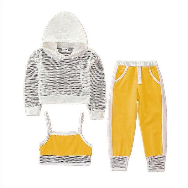 spring girls sportswear clothes sets kids tracksuit for children mesh long sleeve hoodies camisole sports pants suit, White
spring girls sportswear clothes sets kids tracksuit for children mesh long sleeve hoodies camisole sports pants suit, White