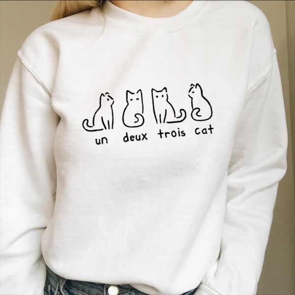un deux trois cat sweatshirt kitten hoodies causal gift sweatshirts animal tees aesthetic cotton shirts one two three four, Black
un deux trois cat sweatshirt kitten hoodies causal gift sweatshirts animal tees aesthetic cotton shirts one two three four, Black
