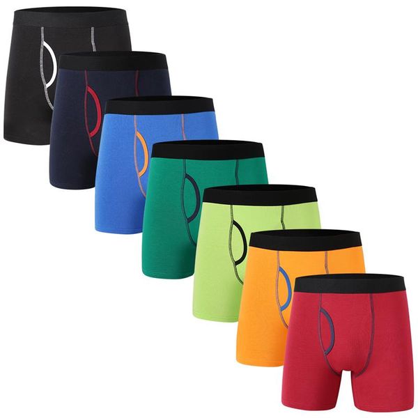 Underpants 7 Pcs/Lot Men Pure Color Rainbow Boxer Cotton Soft Long Underwear US Size Comfortable Elasticity, Black;white
Underpants 7 Pcs/Lot Men Pure Color Rainbow Boxer Cotton Soft Long Underwear US Size Comfortable Elasticity, Black;white