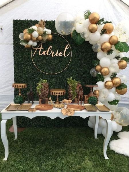 98pcs white and gold balloon arch kit for birthday party wedding decorations with green leaves white arche ballon garland
98pcs white and gold balloon arch kit for birthday party wedding decorations with green leaves white arche ballon garland