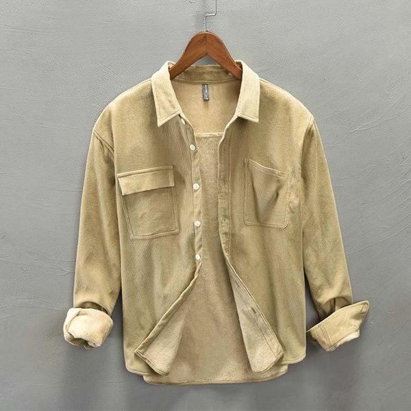 shirts autumn winter men fleece lined shirt with pockets long sleeve brushed fabric warm male c hgem, White;black
shirts autumn winter men fleece lined shirt with pockets long sleeve brushed fabric warm male c hgem, White;black