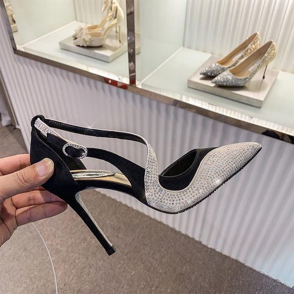 dress shoes charming ladies rhinestone drilled curve ankle strap pumps thin heels pointed toe patchwork crystal bling wedding, Black
dress shoes charming ladies rhinestone drilled curve ankle strap pumps thin heels pointed toe patchwork crystal bling wedding, Black