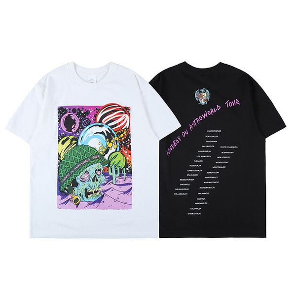 2021 new cotton short-sleeve shirt with travis scotts cactus jack astroworld harajuku 8hnr, White;black
2021 new cotton short-sleeve shirt with travis scotts cactus jack astroworld harajuku 8hnr, White;black