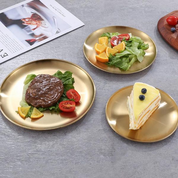 dishes & plates stainless steel plate korean barbecue multifunctional western tray golden kitchen special tools
dishes & plates stainless steel plate korean barbecue multifunctional western tray golden kitchen special tools