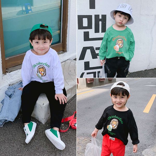 long boys' cartoon sleeve t-shirt loose korean autumn fashion children's round neck, Blue
long boys' cartoon sleeve t-shirt loose korean autumn fashion children's round neck, Blue