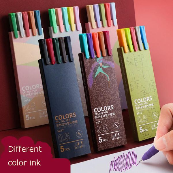 gel pens 5pcs/set ink 0.5mm retro color refill neutral caneta kawaii stationery smooth writing pen for school office accessories
gel pens 5pcs/set ink 0.5mm retro color refill neutral caneta kawaii stationery smooth writing pen for school office accessories