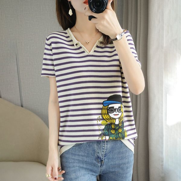 women's t-shirt 2021 summer casual cotton t-shirt, knitted or crocheted short-sleeve shirt with low-neckline v from women sweater plus, White
women's t-shirt 2021 summer casual cotton t-shirt, knitted or crocheted short-sleeve shirt with low-neckline v from women sweater plus, White