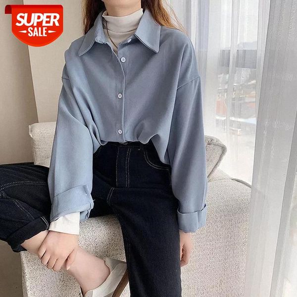 autumn spring 2021 fashion button up cotton shirt vintage blouse women white blue lady long sleeves female loose street shirts #wu1h
autumn spring 2021 fashion button up cotton shirt vintage blouse women white blue lady long sleeves female loose street shirts #wu1h