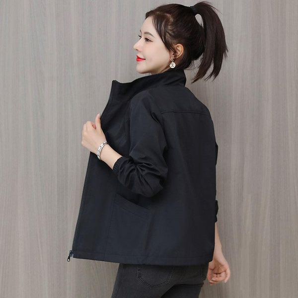women's jackets korean 2021 spring and autumn women casual jacket trend thin short coat simple fashion all-match lady windbreaker zh160, Black;brown
women's jackets korean 2021 spring and autumn women casual jacket trend thin short coat simple fashion all-match lady windbreaker zh160, Black;brown