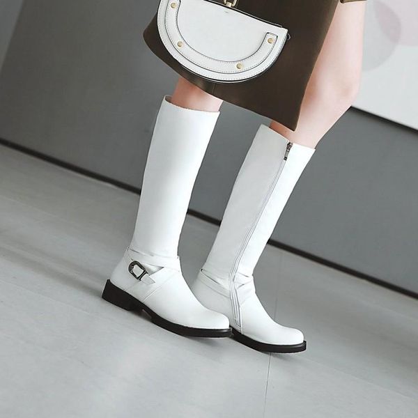 boots big size women long woman over the knee boot buckle decoration pure color low heel, Black
boots big size women long woman over the knee boot buckle decoration pure color low heel, Black