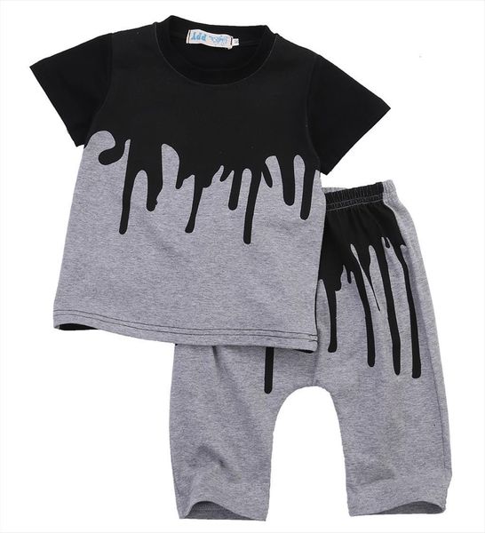 pudcoco kids boys clothes summer children clothing black patterned rendering t shirt and jogger pants, White
pudcoco kids boys clothes summer children clothing black patterned rendering t shirt and jogger pants, White