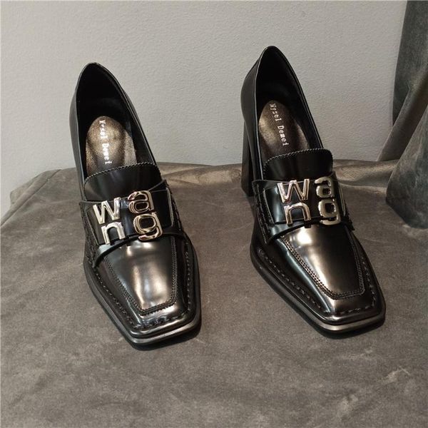 womens genuine leather square toe metal decor wingtip block heel casual shoes creepers career fashion 2021 new, Black
womens genuine leather square toe metal decor wingtip block heel casual shoes creepers career fashion 2021 new, Black