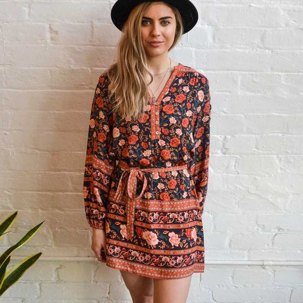 2021 new tunic rayon mini autumn brown rose floral print gypsy dresses chic long sleeve beach women dress f317, White
2021 new tunic rayon mini autumn brown rose floral print gypsy dresses chic long sleeve beach women dress f317, White