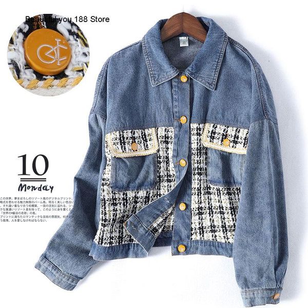 italian women's high-end new autumn popular loose denim jacket, White
italian women's high-end new autumn popular loose denim jacket, White