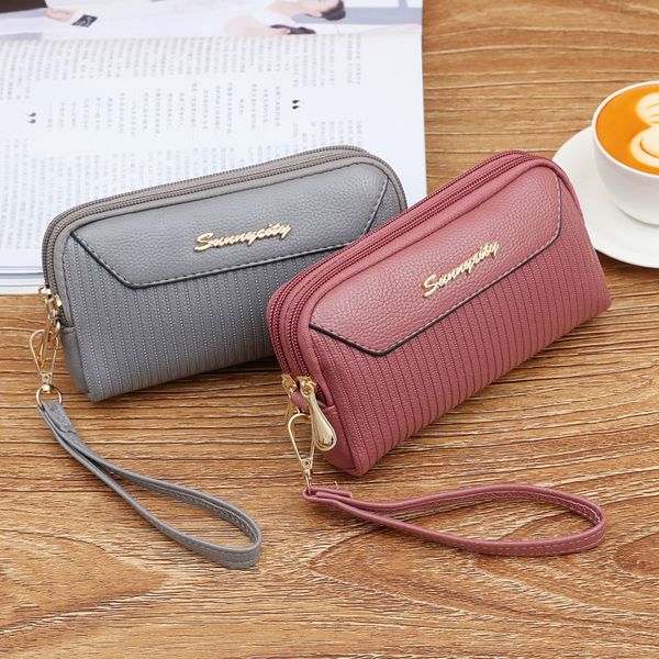 2021 new double zipper fashion small mobile phone zero wallet simple women's handbag, Silver
2021 new double zipper fashion small mobile phone zero wallet simple women's handbag, Silver